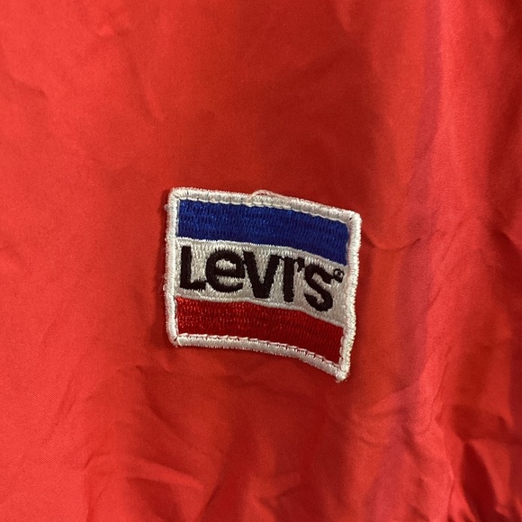 Levi's Strauss Mens Size XL Jacket Hooded Red White Blue Full-Zip Nylon Fall - Picture 2 of 9